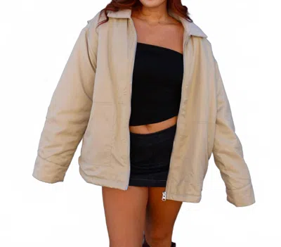 Hyfve Jilliana Barn Jacket In Ivory In Nude