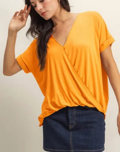 Hyfve Level Up Wrap Tee In Orange