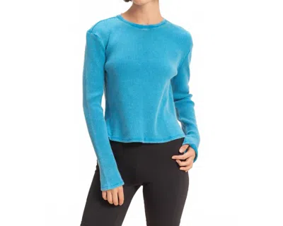 Hyfve Logan Long Sleeve Top In Ocean Blue
