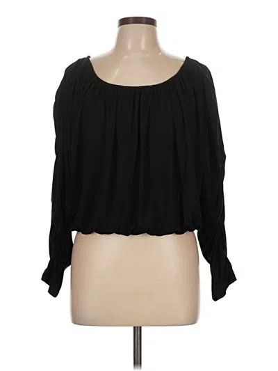 Pre-owned Hyfve Long Sleeve Blouse In Black