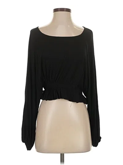 Pre-owned Hyfve Long Sleeve Blouse In Black