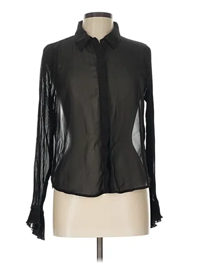 Pre-owned Hyfve Long Sleeve Blouse In Black