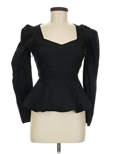 Pre-owned Hyfve Long Sleeve Blouse In Black
