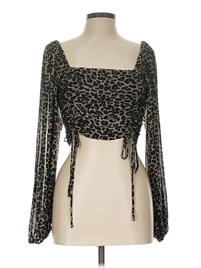 Pre-owned Hyfve Long Sleeve Blouse In Black