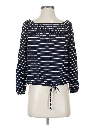 Pre-owned Hyfve Long Sleeve Blouse In Blue