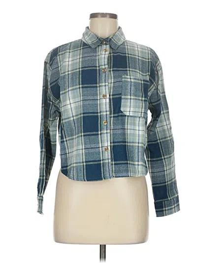 Pre-owned Hyfve Long Sleeve Blouse In Blue