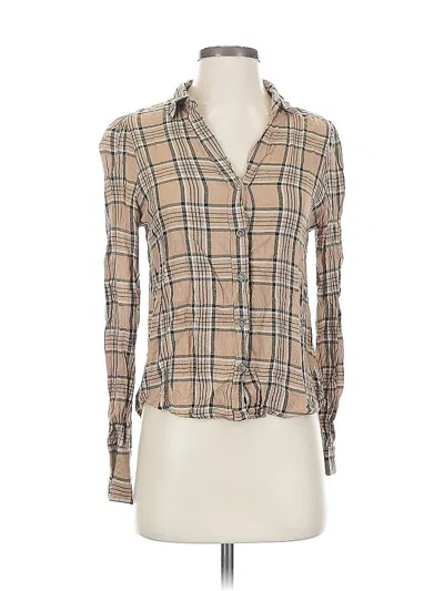 Pre-owned Hyfve Long Sleeve Blouse In Brown