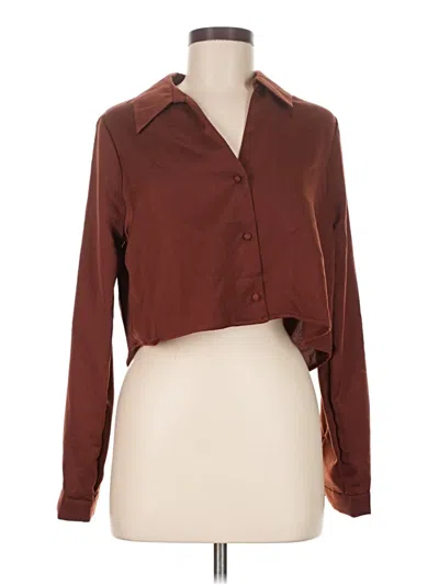 Hyfve Long Sleeve Blouse In Brown