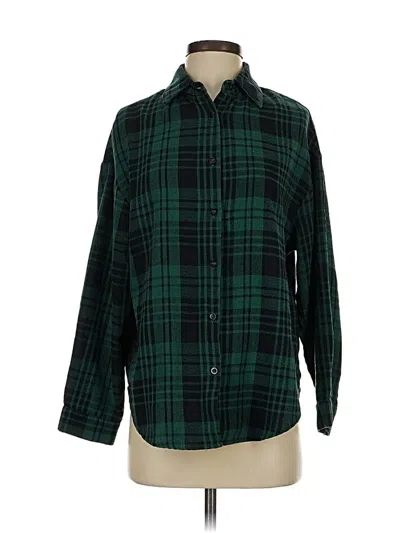 Pre-owned Hyfve Long Sleeve Blouse In Green