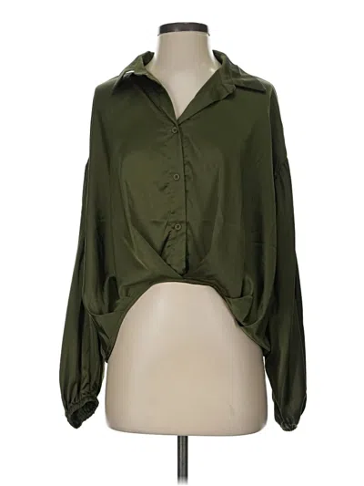 Hyfve Long Sleeve Blouse In Green