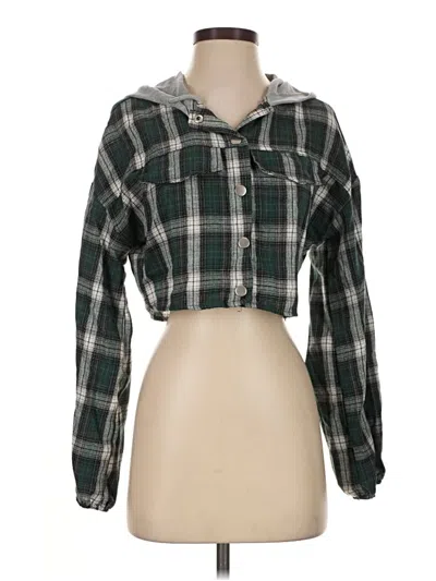 Pre-owned Hyfve Long Sleeve Blouse In Green