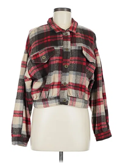 Pre-owned Hyfve Long Sleeve Blouse In Red