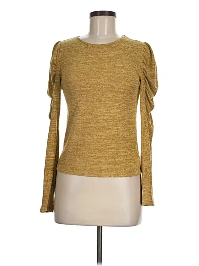 Pre-owned Hyfve Long Sleeve Top Gold Keyhole Neckline Tops
