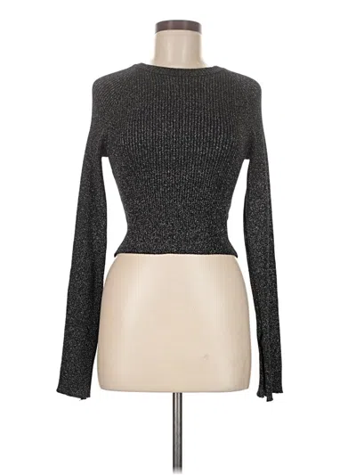 Pre-owned Hyfve Long Sleeve Top Gray Turtleneck Tops