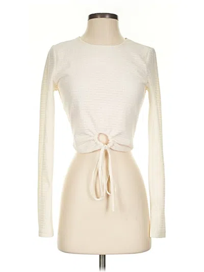 Pre-owned Hyfve Long Sleeve Top Ivory Turtleneck Tops