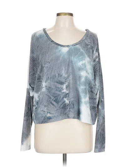 Pre-owned Hyfve Long Sleeve Top Silver Scoop Neck Tops