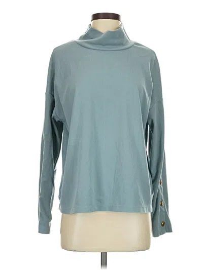 Pre-owned Hyfve Long Sleeve Top Teal Turtleneck Tops