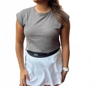 Hyfve Midnight Muse Short Sleeve Tee In Charcoal In Pink