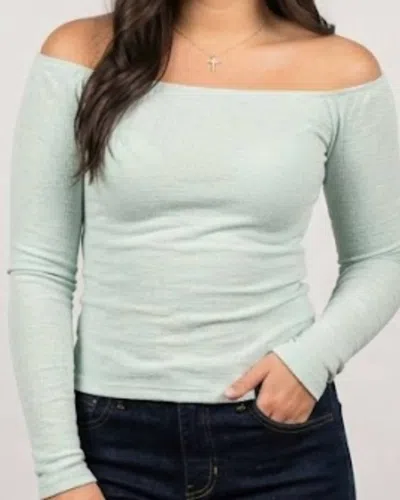 Hyfve Off Shoulder Top In Mint Green