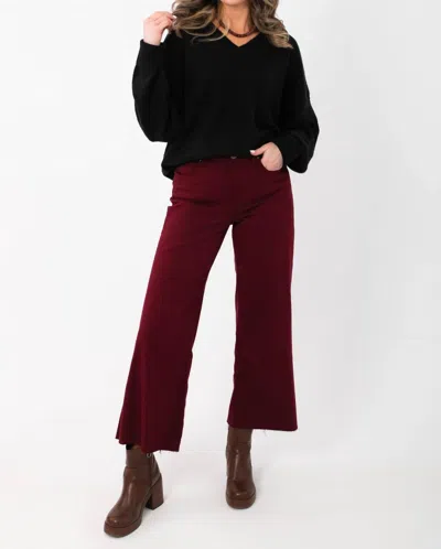 Hyfve Olivia Oversized V-neck Sweater In Black