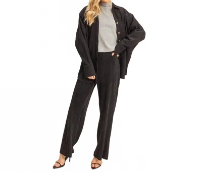 Hyfve Overslept Corduroy Shacket In Black
