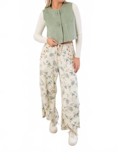 Hyfve Owen Sherpa Lined Vest In Sage In Neutral