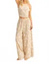 Hyfve Patterned Halter And Pant Set In Taupe In Neutral