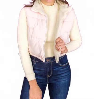 Hyfve Puffer Vest In Soft Pink