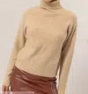 Hyfve Ribbed Turtleneck Sweater In Taupe