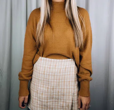 Hyfve Setting The Standard Sweater In Camel In Brown