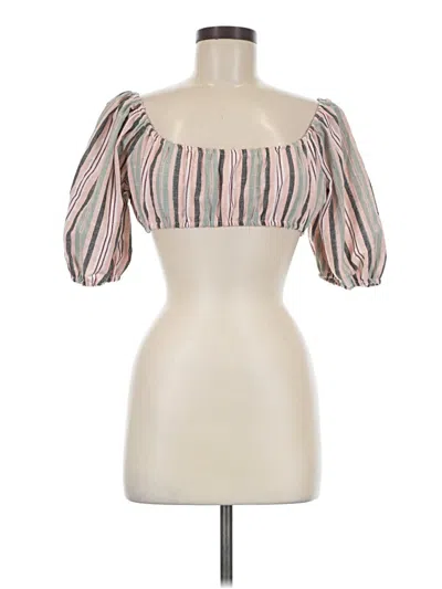 Pre-owned Hyfve Short Sleeve Blouse In Ivory