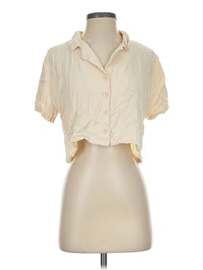Pre-owned Hyfve Short Sleeve Blouse In Ivory
