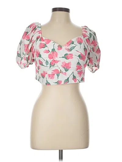 Pre-owned Hyfve Short Sleeve Blouse In Pink