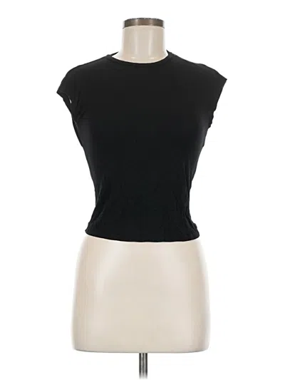 Pre-owned Hyfve Short Sleeve Top Black Boatneck Tops