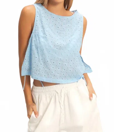 Hyfve Side Story Sleeveless Top In Sky Blue