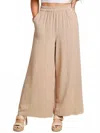 Hyfve Sienna Linen Blend Wide Leg Pants In Taupe In Neutral