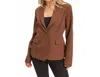 Hyfve Single Button Blazer In Brown In Brown