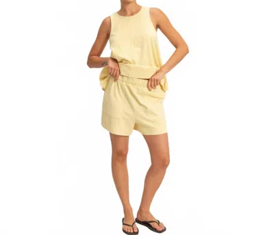 Hyfve Sleeveless Top & Shorts Set In Butter Yellow