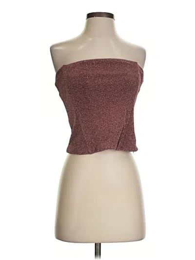 Hyfve Sleeveless Top Burgundy Strapless Neckline Tops