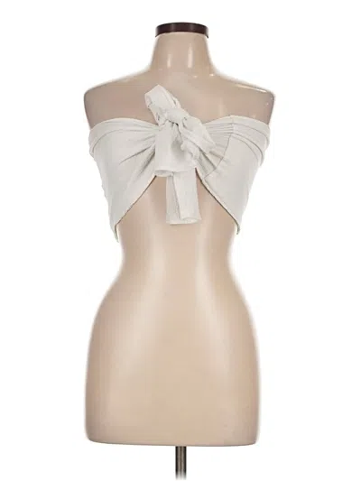 Pre-owned Hyfve Sleeveless Top Ivory Strapless Neckline Tops