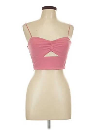 Pre-owned Hyfve Sleeveless Top Pink Strapless Neckline Tops