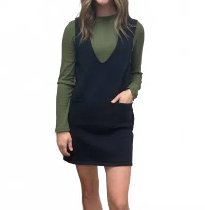 Hyfve Sleeveless V-neck Sweater Dress In Black