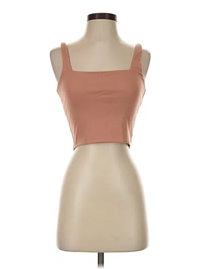 Pre-owned Hyfve Tank Top Brown Strapless Neckline Tops