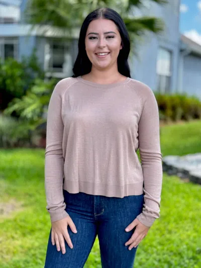 Hyfve The Lana Long Sleeve Top In Dark Taupe In Nude