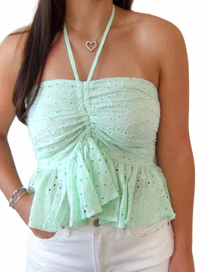 Hyfve The Spritz Halter Top In Sage In Multi