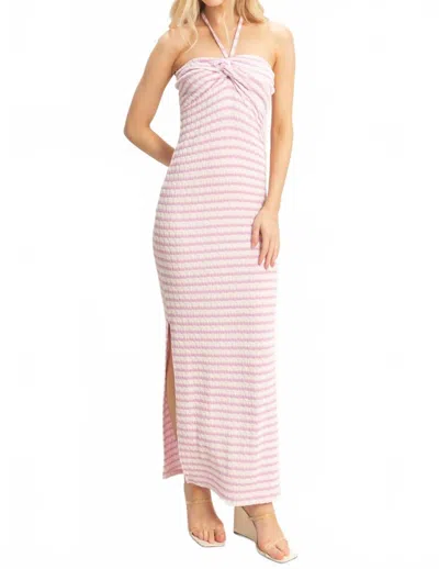 Hyfve The Sugar Stripe Maxi Dress In Lavender In Pink
