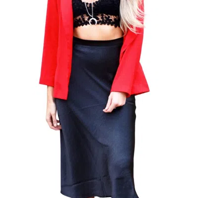 Hyfve Touchable Midi Skirt In Black