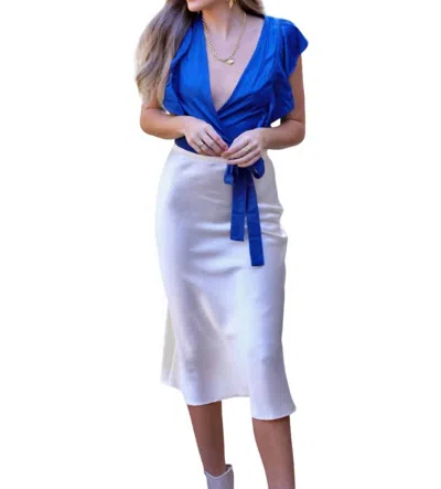 HYFVE TOUCHABLE MIDI SKIRT IN FRENCH VANILLA