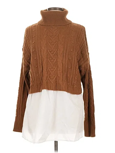 Pre-owned Hyfve Turtleneck Sweater In Brown