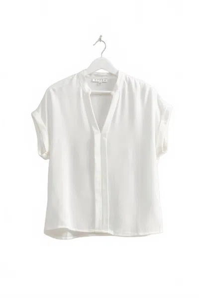 Hyfve White Notch Collar Top